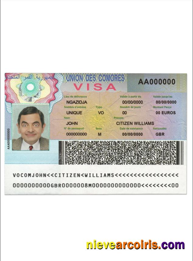 Union des Comores travelling visa